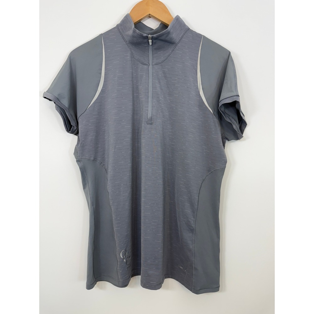 Annika Cutter Buck Golf Polo Shirt Women XL UFP 50+ Mock 1/4 Zip DryTec Pullover